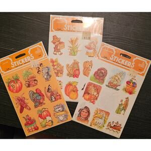 Vintage Eureka Stickers Thanksgiving Fall Autumn Packs Missing 1 Sticker(Gg100)